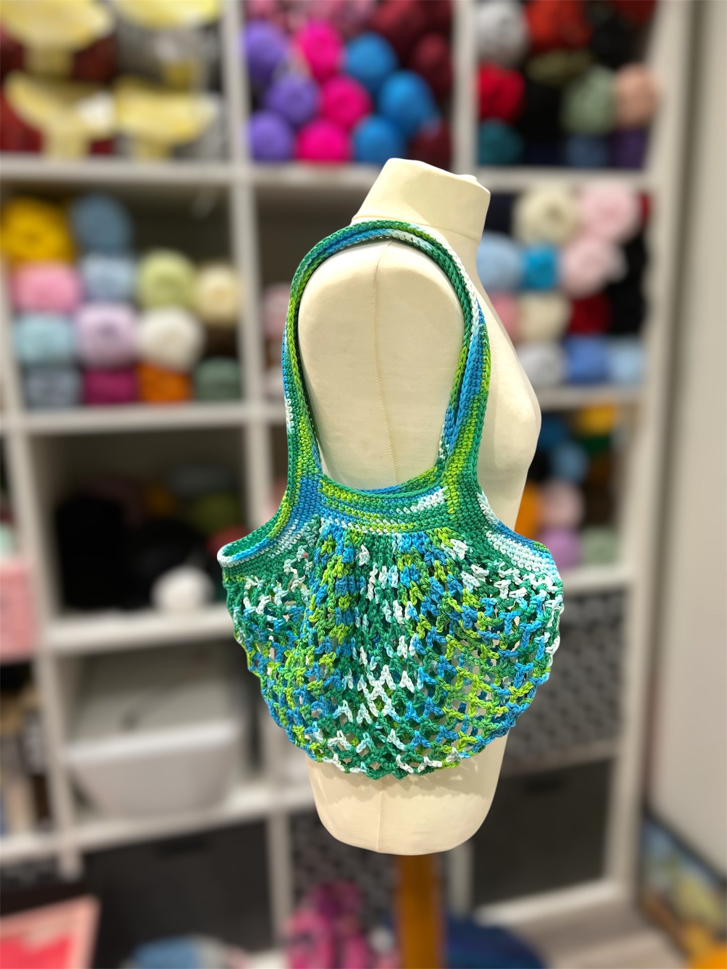Crochet 100% Cotton Mesh Market Bag