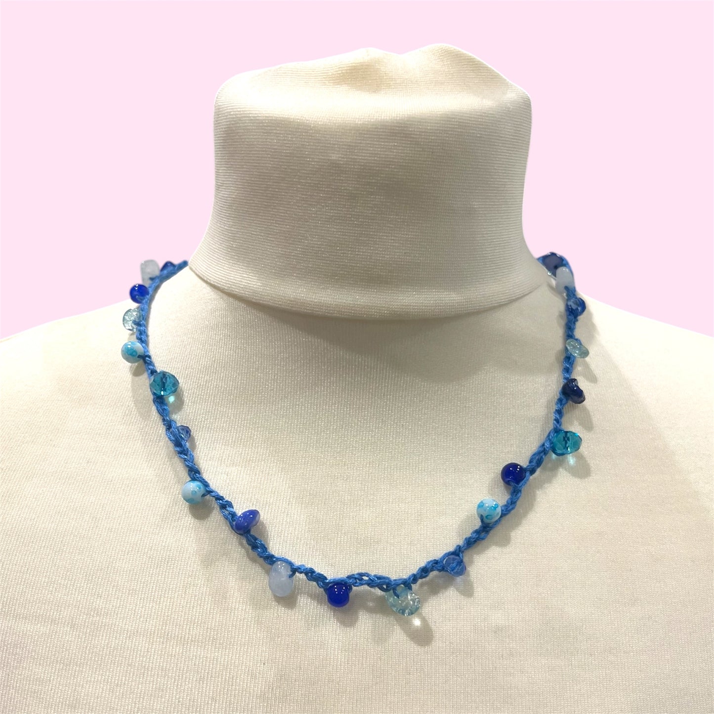 Handmade Crochet Gemstone Necklace - Available in EIHL Ice Hockey Team Colours