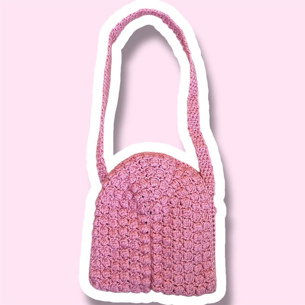 Light Pink Crochet Maggie Bag - Handmade Crochet Purse