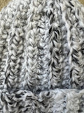 Handmade Crochet Scott Beanie – Grey & Black Winter Hat