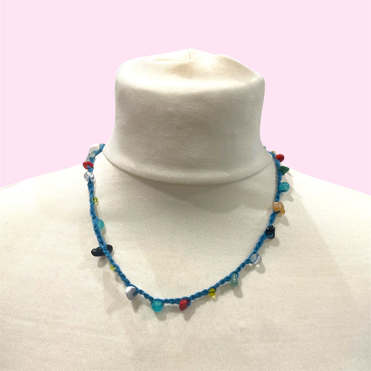 Handmade Crochet Gemstone Necklace - Available in EIHL Ice Hockey Team Colours