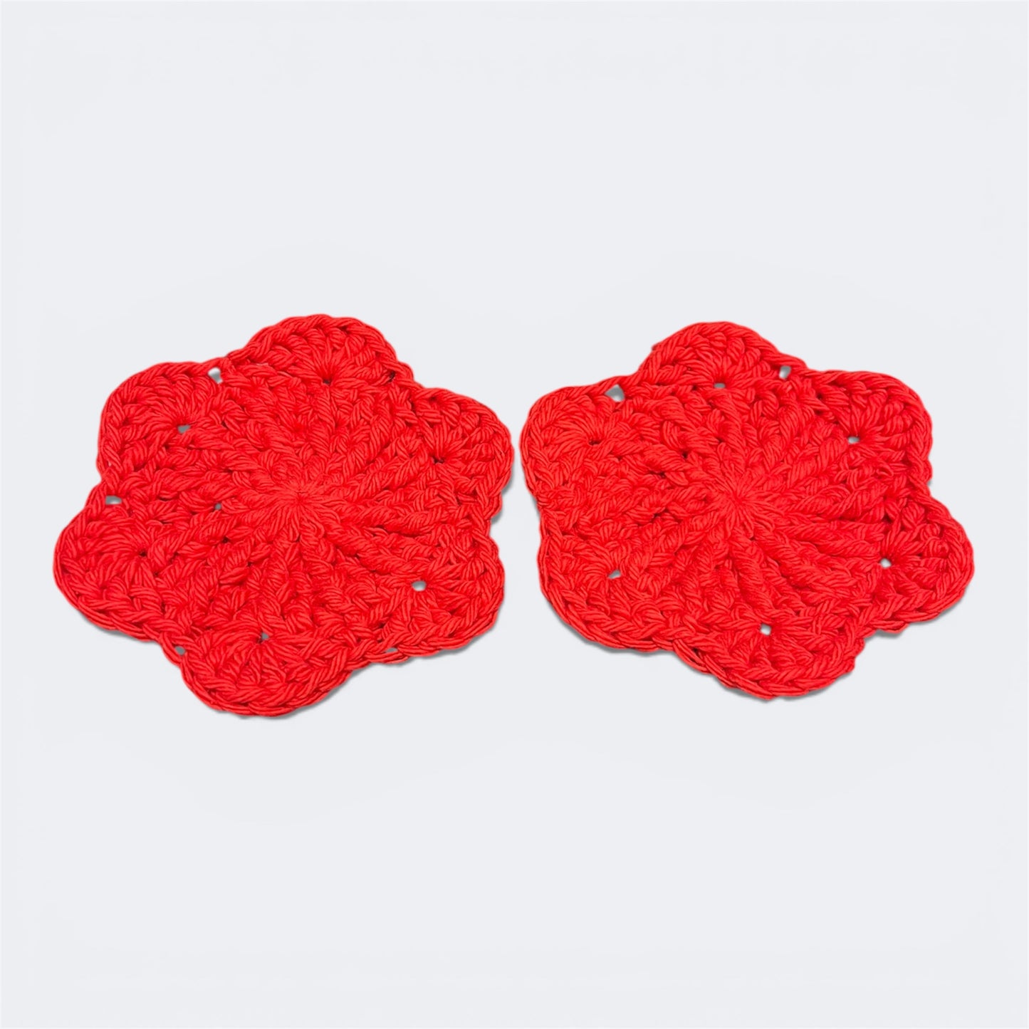Handmade Crochet Sakura Face Scrubbie and Soap Saver Bath Set