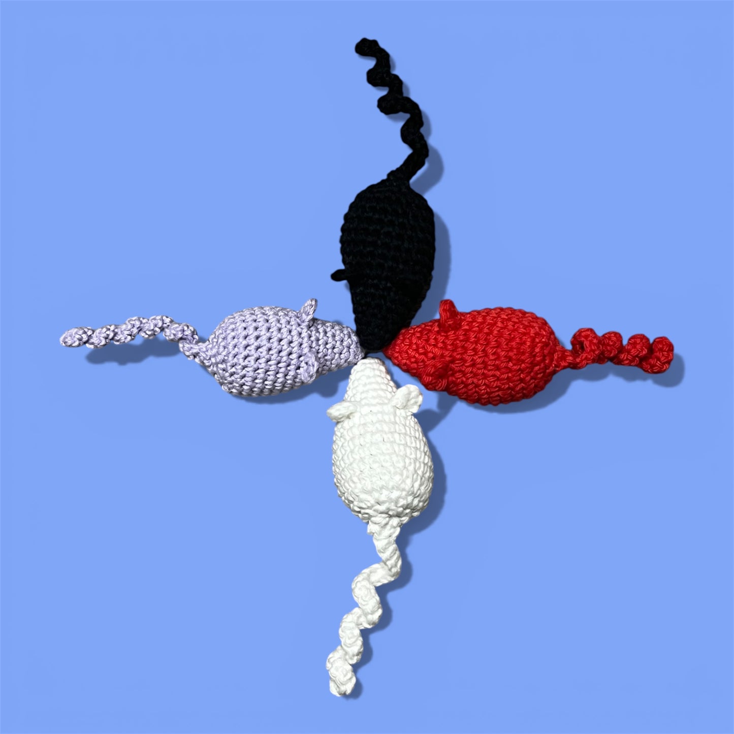Handmade Crochet Cat Mouse Toy