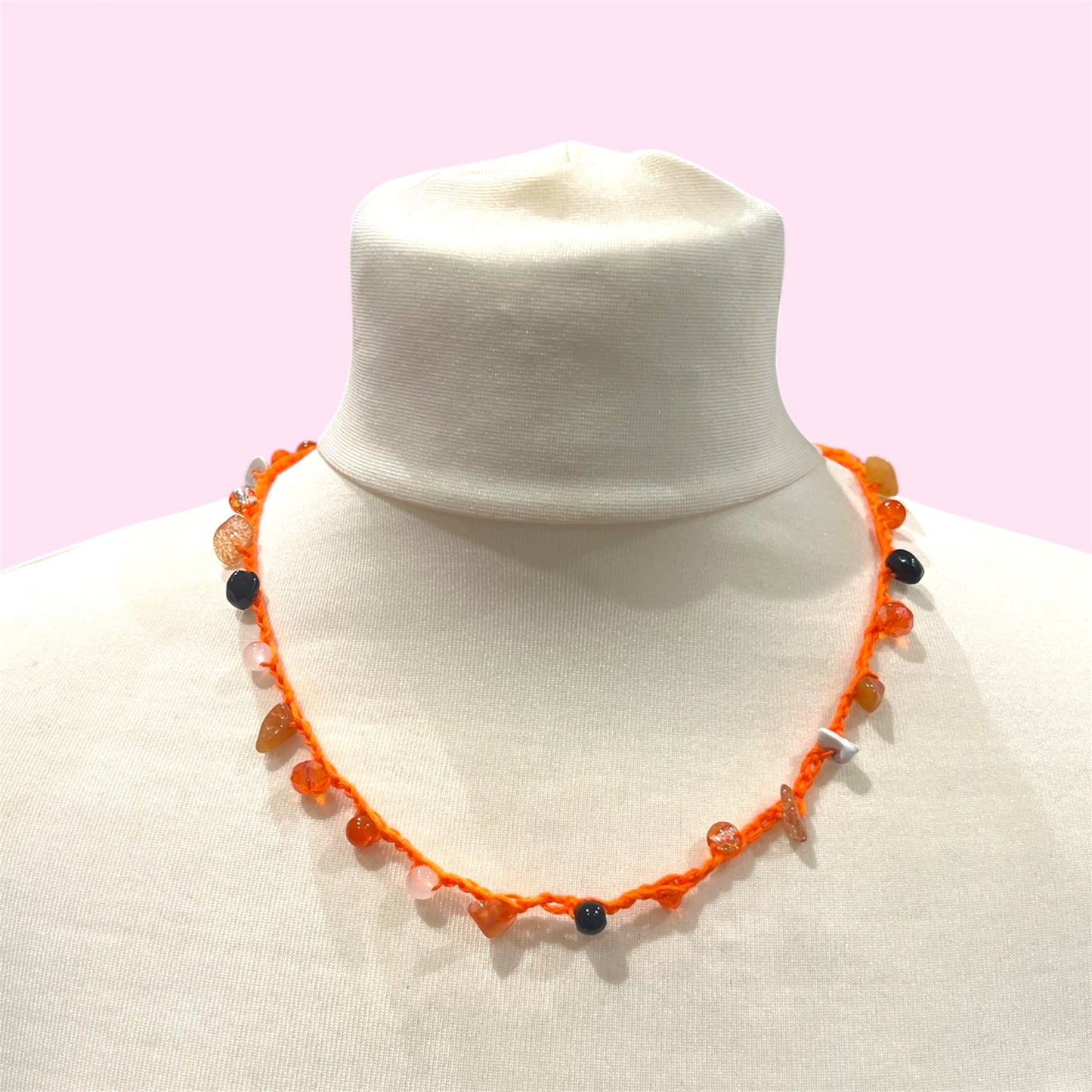 Handmade Crochet Gemstone Necklace - Available in EIHL Ice Hockey Team Colours