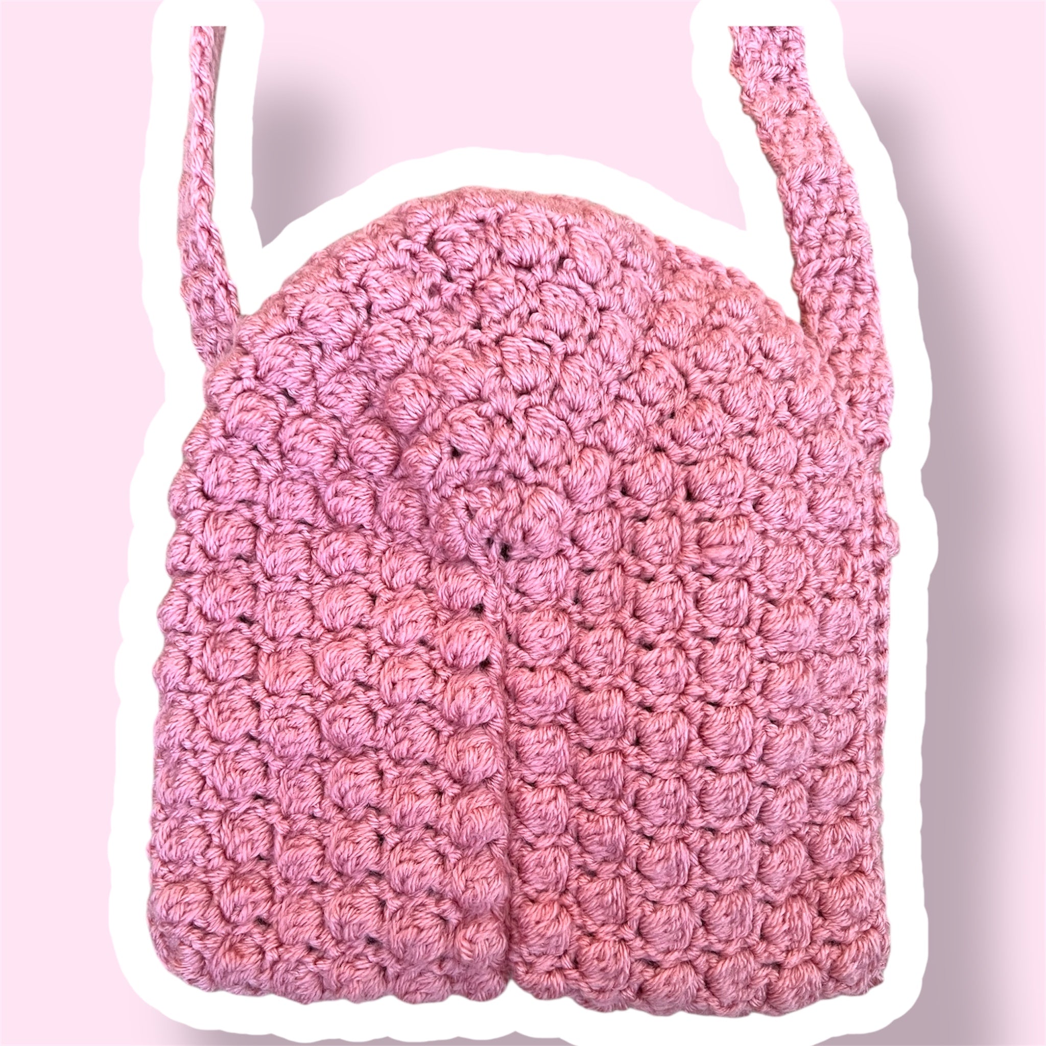 Light Pink Crochet Maggie Bag - Handmade Crochet Purse