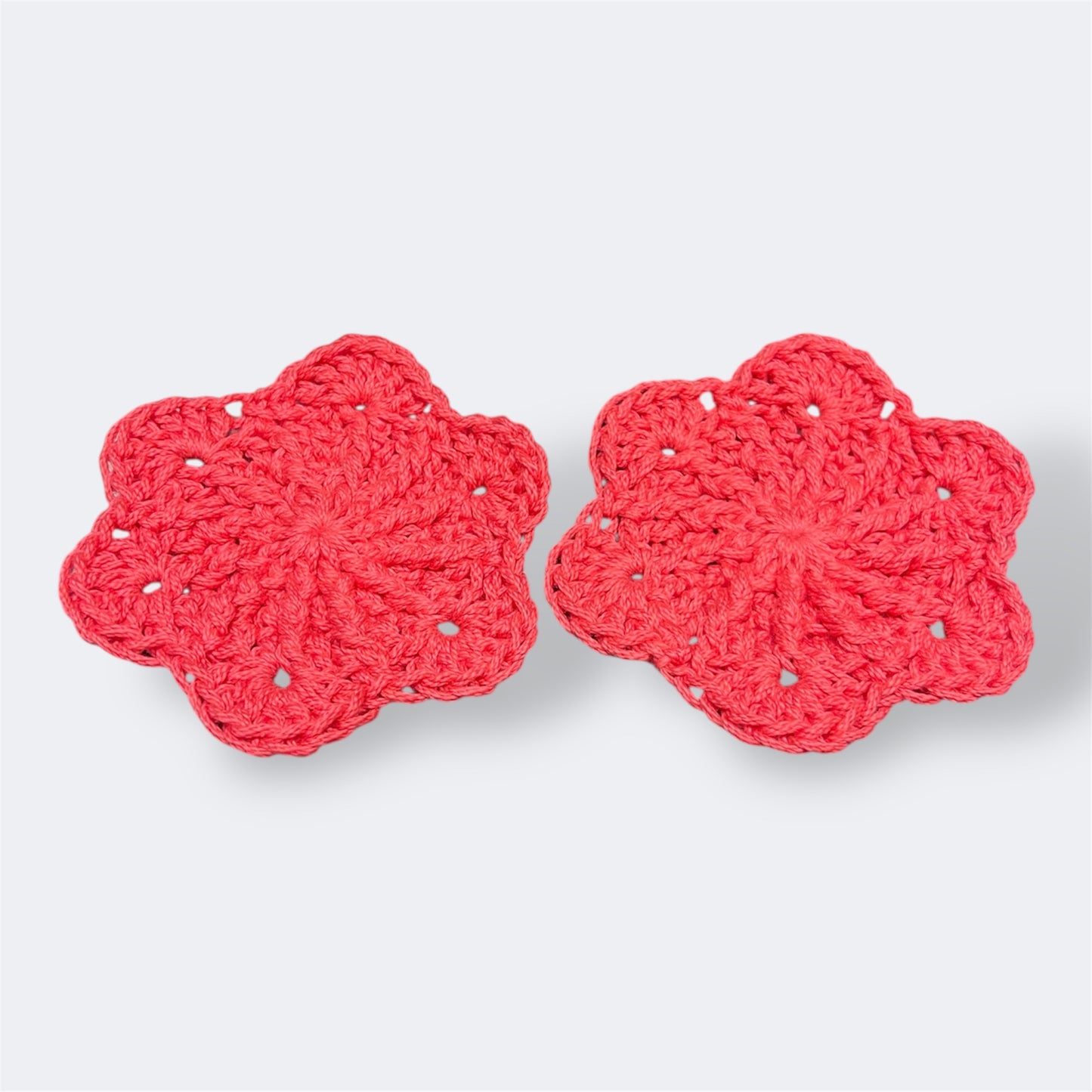 Handmade Crochet Sakura Face Scrubbie and Soap Saver Bath Set