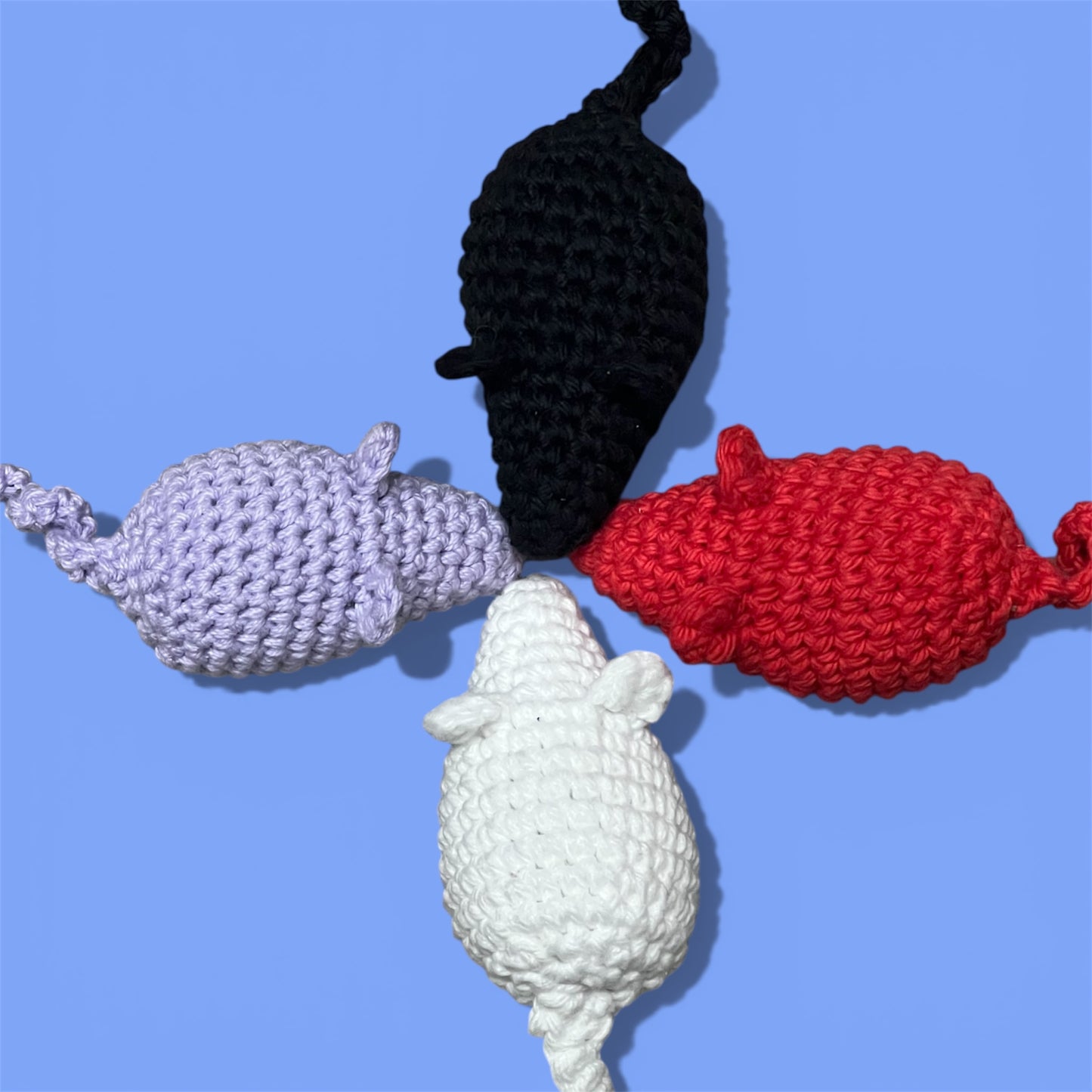 Handmade Crochet Cat Mouse Toy