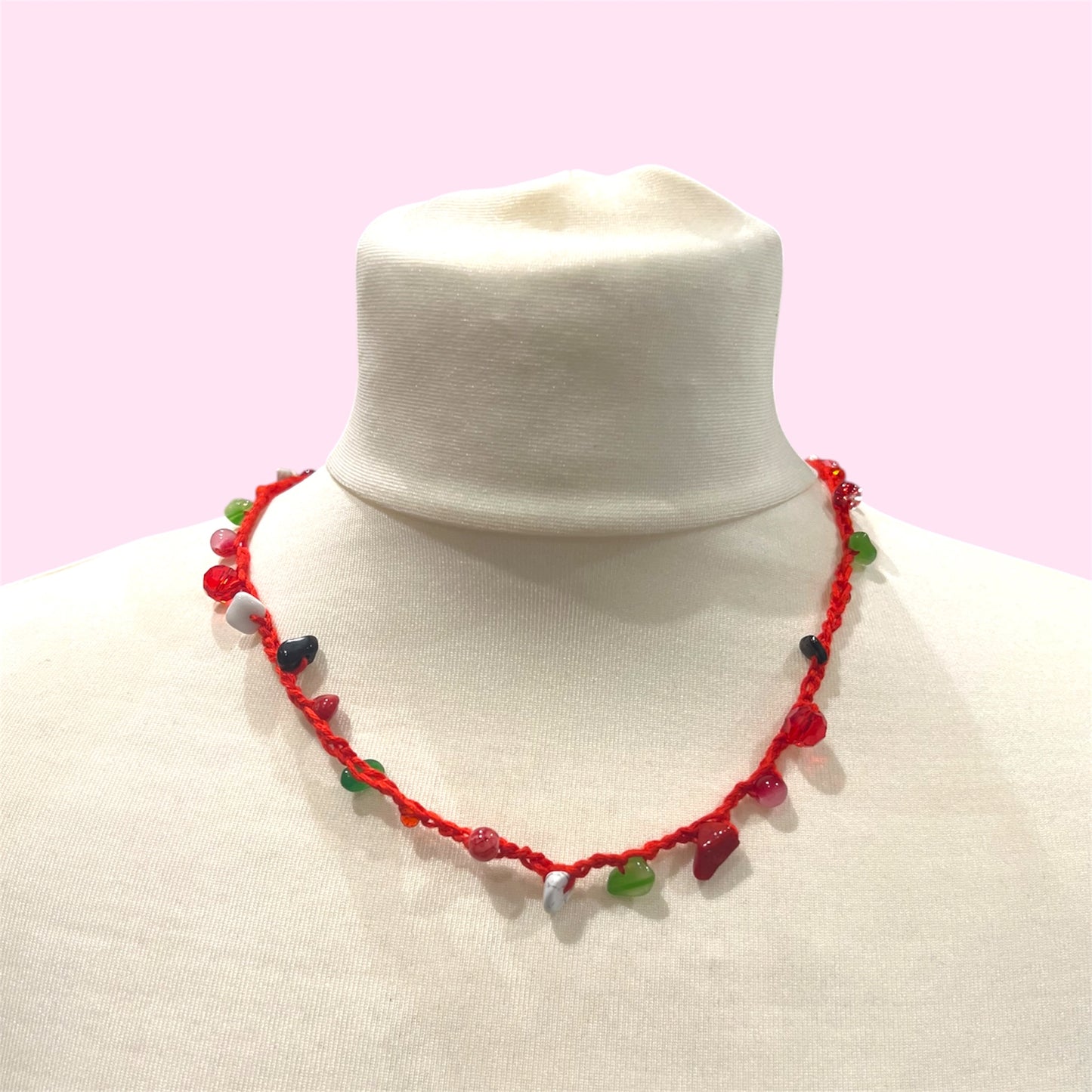 Handmade Crochet Gemstone Necklace - Available in EIHL Ice Hockey Team Colours
