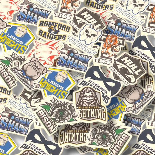 NIHL Ice Hockey Team Logo Stickers | UK Hockey Fan Stickers