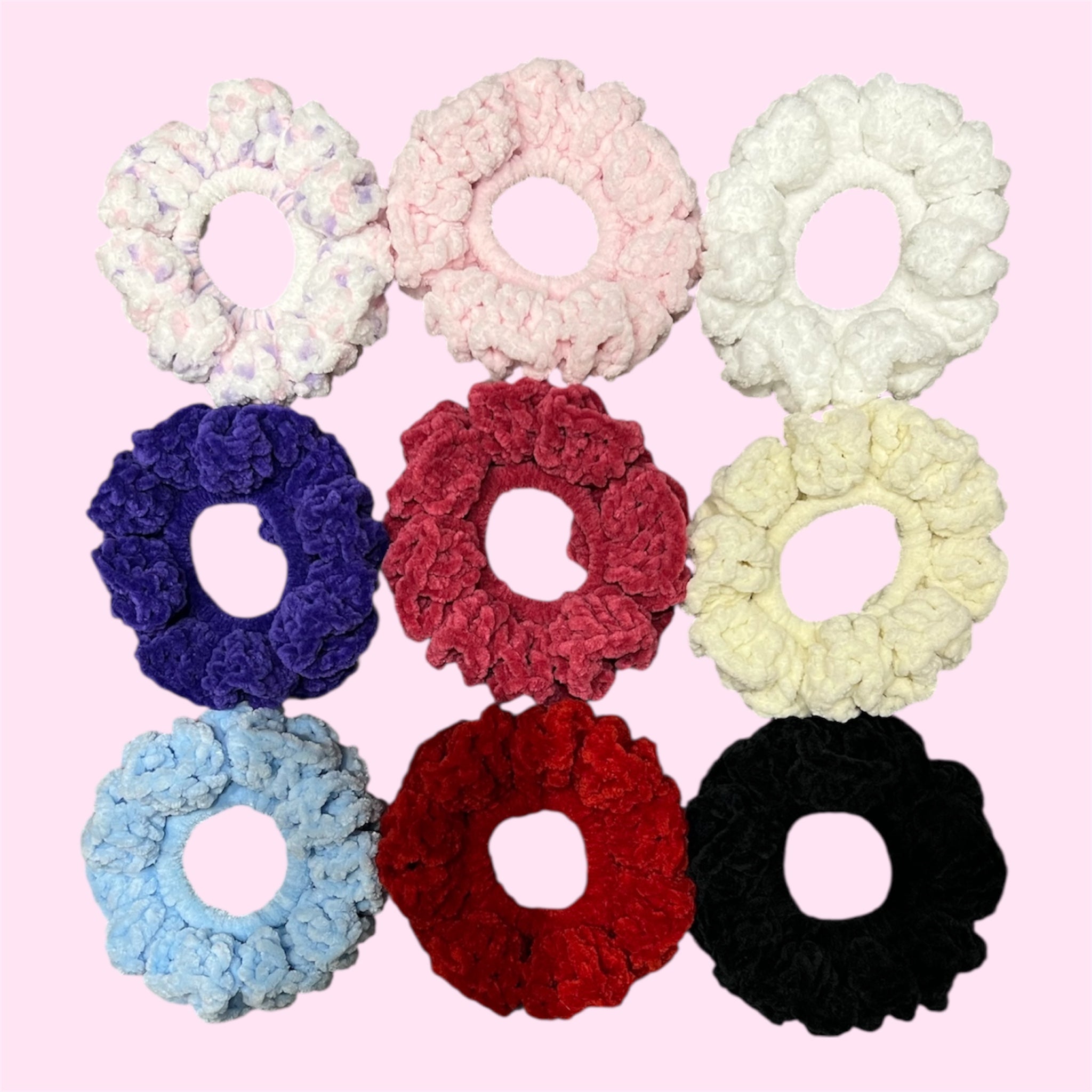 Handmade Crochet Scrunchies